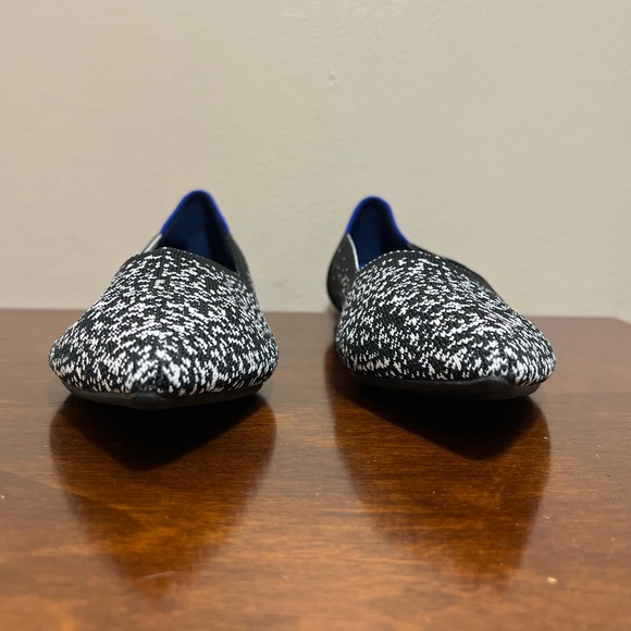 New pointed toe knit black white gradient slip on flats size 8 - Picture 6 of 13
